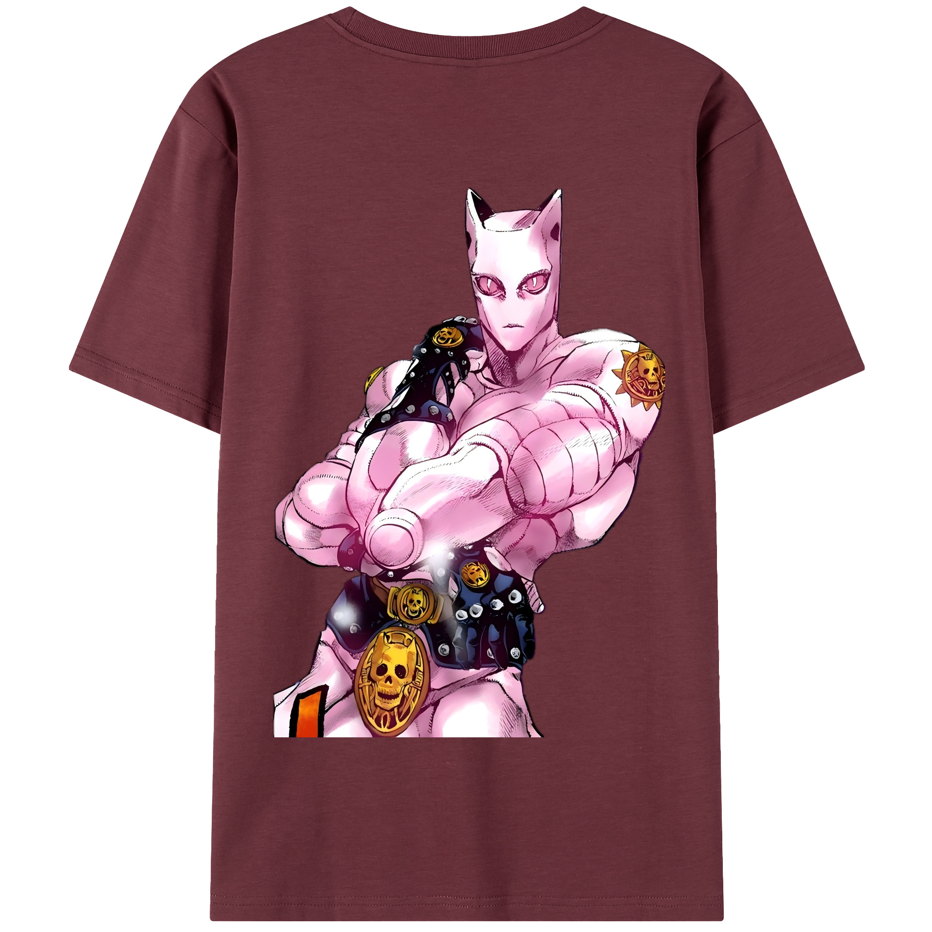 （画像用） ジョジョの奇妙な冒険 きら よしかげ JoJo's Bizarre Adventure Kira Yoshikage 綿100％半袖Tシャツ（背面プリント）